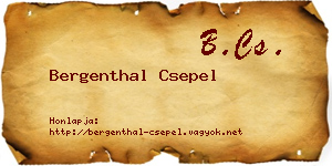 Bergenthal Csepel névjegykártya
